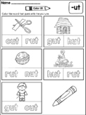 UT Word Family Worksheets (CVC Words)