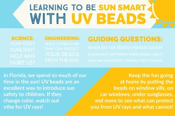 Preview of UV Bead Parent Letter & Guiding Questions