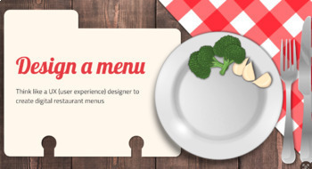 Preview of UX Menu Design Activity (Elementary) 