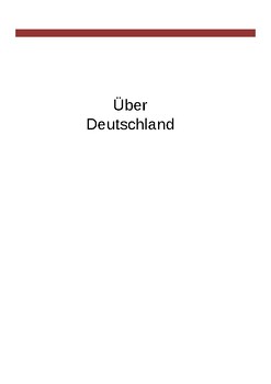 Preview of Über Deutschland Arbeitsheft PDF