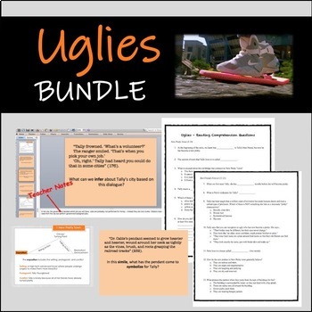 Preview of Uglies by Scott Westerfeld: Reading Comprehension Questions & PowerPoint BUNDLE
