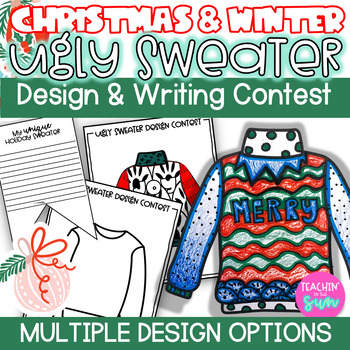 Preview of Ugly Christmas/ Holiday Sweater Decorating Contest and Writing Activity