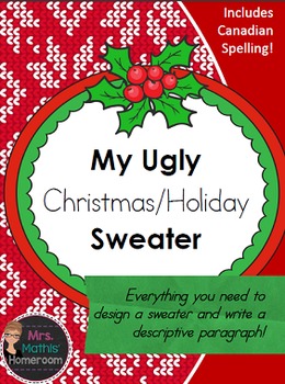 Preview of Ugly Christmas/Holiday Sweater Design and Descriptive Paragraph