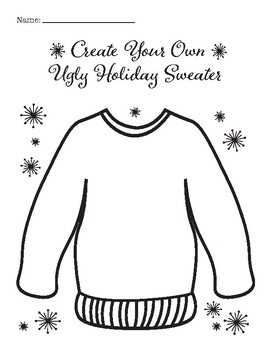 Ugly Christmas / Holiday Sweater Reading Comprehension and Activity Bundle