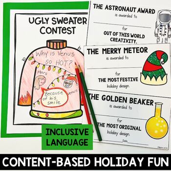 Ugly Christmas Sweater Activity by Beakers and Ink | TPT