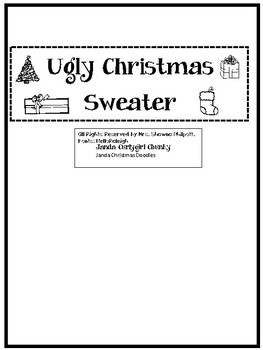 Ugly Christmas Sweater Coloring Page by MrsPhilpott | TPT