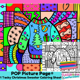 Ugly Christmas Sweater Coloring Page Christmas Pop Art Col