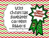 Ugly Christmas Sweater Contest Ribbons