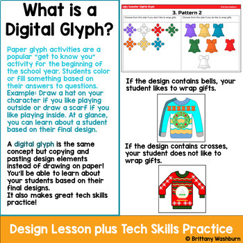 Ugly Christmas Sweater Digital Glyph Activity by Brittany Washburn