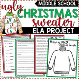 Ugly Christmas Sweater Reading and ELA Activities | Middle