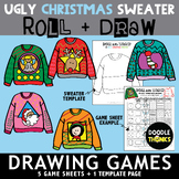 Ugly Christmas Sweater Roll and Draw Game Sheets | Drawing