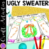 Ugly Christmas Sweater Template Coloring and Writing | Ugl