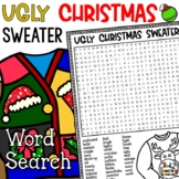 Ugly Christmas Sweater Word Search Puzzle Christmas Word F