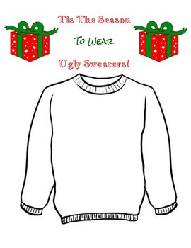 Ugly Christmas Sweater Writing Assignment by English in 218 | TpT