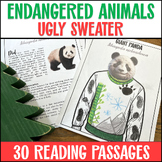 Earth Day or Christmas Ugly Sweater - Endangered Animals w