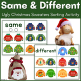 Ugly Christmas Sweaters Same and Different Sorting Autism 