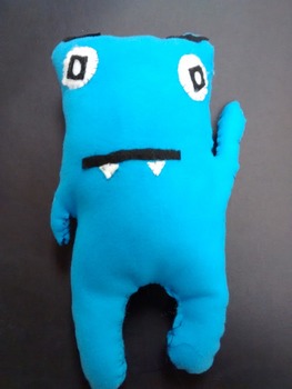 Preview of Ugly Dolls Lesson, Powerpoint, worksheet, scoring guide, sewing tutorial video