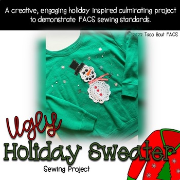 Ugly Holiday Sweater Sewing Project by Taco Bout FACS | TPT
