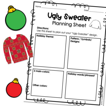 Ugly Sweater Bulletin Board Activity by Designing Diversely | TPT