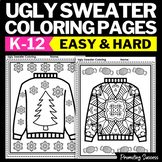Design an Ugly Sweater Bulletin Board Christmas Coloring P