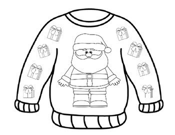 "Ugly Sweater" Coloring Pages by MyAceStraw | Teachers Pay Teachers