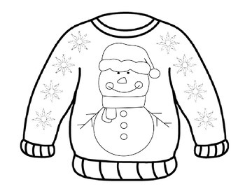 "Ugly Sweater" Coloring Pages by MyAceStraw | Teachers Pay Teachers