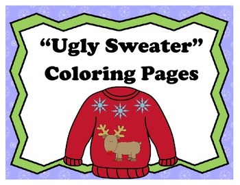 Preview of "Ugly Sweater" Coloring Pages