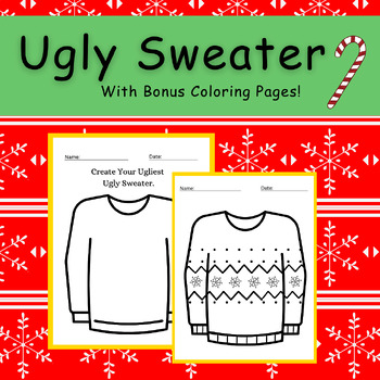 Ugly Sweater Design and Coloring Activity by Create Happy Little Minds