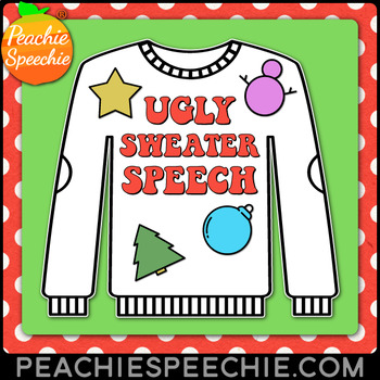 Preview of Ugly Sweater Speech & Language Craft for Christmas