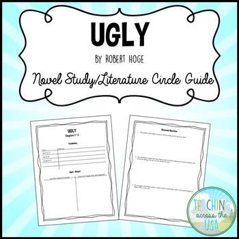 Preview of Ugly by Robert Hoge Novel Study/Literature Circle Guide