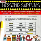 FREE Missing School Supplies Checklist