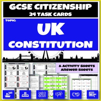 Preview of Uk Constitution Civics Task Cards