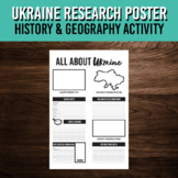 Ukraine Country Research Poster | Middle School and Upper 