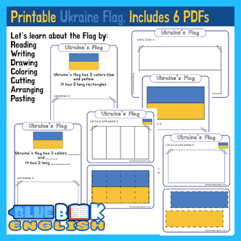 Preview of Ukraine Flag Activity | Ukrainian Flag Craft Differentiated (6 Pages)