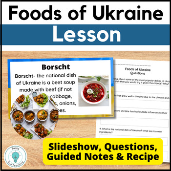 Preview of Ukraine Foods Lesson Free - Global Foods Lessons - Foods Around the World