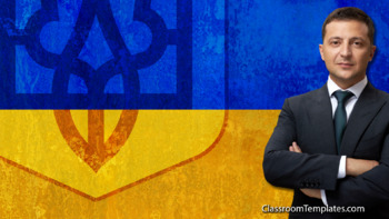 Preview of Ukraine President Volodymyr Zelenskyy Presentation Template