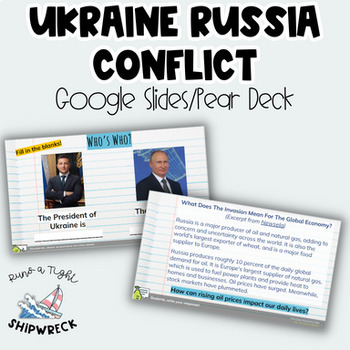 Preview of Ukraine Russia Conflict Pear Deck Google Slides
