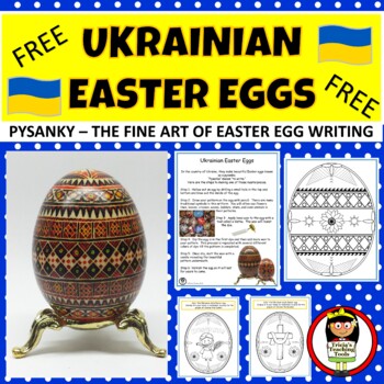 Preview of Ukrainian Easter Eggs - Pysanky - FREE coloring pages for your class