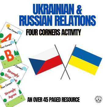 Preview of Ukrainian and Russian Four Corner Activity:  Grades 5-12