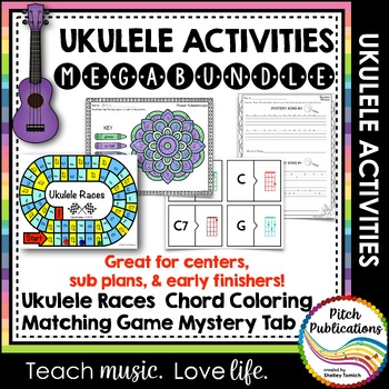 Preview of Ukulele Activities Megabundle for Centers, Subplans, Early Finishers