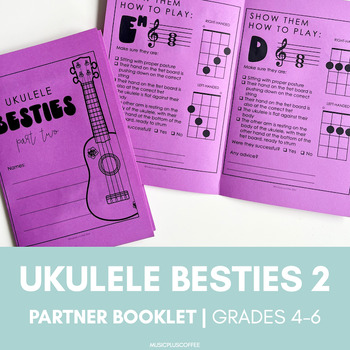 Preview of Ukulele Besties 2 | Partner Ukulele Booklet | Music Printables