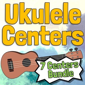 Preview of Ukulele Centers | 7 Stations | Strumming, Scales, Chords, Song Charts & More!