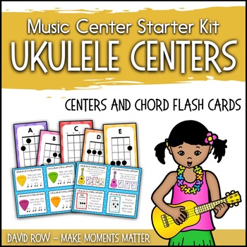 Preview of Ukulele Centers and Chord Flash Cards - Music Center Starter