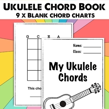 Preview of Ukulele Chord Chart Book With BLANK Chords