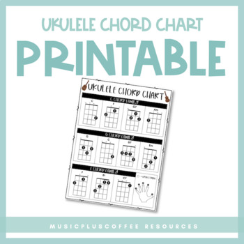 ukulele chord chart printable free by musicpluscoffee tpt