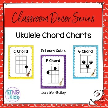 Preview of Ukulele Chord Posters: Primary Colors