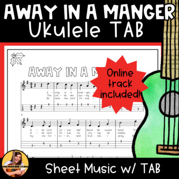 Ukulele Christmas Song Away in Manger Music, & Track