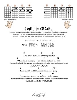 Preview of Ukulele Count to 1-20 then 21-100 song or chant