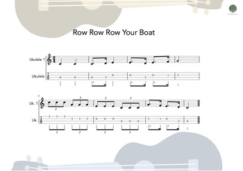 polet locker nitrogen Ukulele Group - Row Row Row Your Boat sheet music and teaching resources