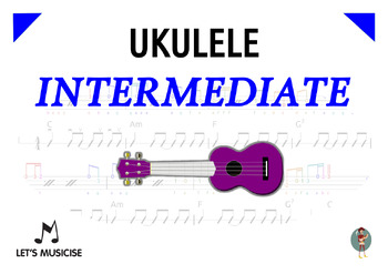 Preview of Ukulele Intermediate Method w. Tablatures/Chord Charts, Primary School Class